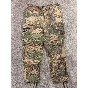 Realtree Cargo Pants Mens L Brown Camo Advantage Timber Cotton Hunting Trousers*